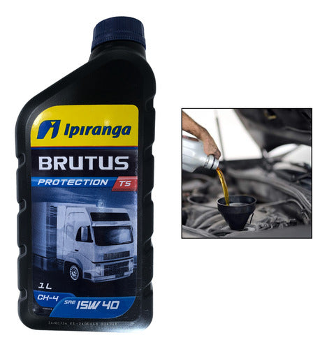 4 Litros Óleo Motor Diesel 15w40 Ipiranga Brutus Cl4 1