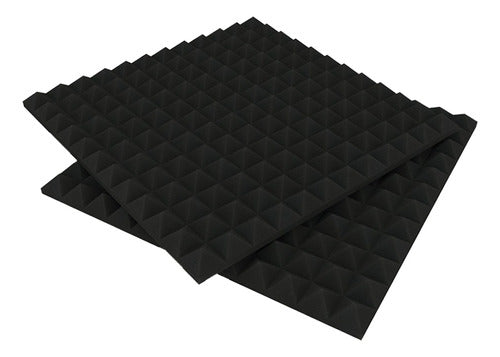Pack of 10 Acuflex Acoustic Panels Pyramid 50x50x3 cm 0