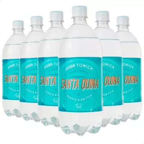Pack of 6 Santa Quina Tonic Water 1 Liter Gluten-Free 0
