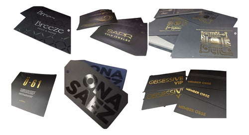 GRAFICA.SAFETAG 100 Metallic Copper Bronze Stamping Business Cards 0