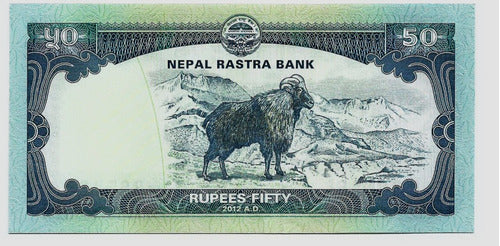 Fk Billete Nepal 50 Rupias 2012 Nuevo Diseño P-71 S Circular 1