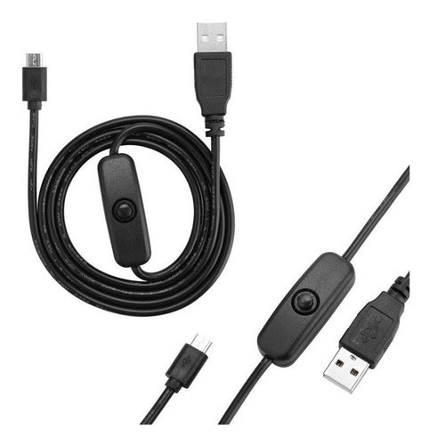 Cabo Da Fonte P/  Robótica Micro-usb C/ Interruptor On / Off 0