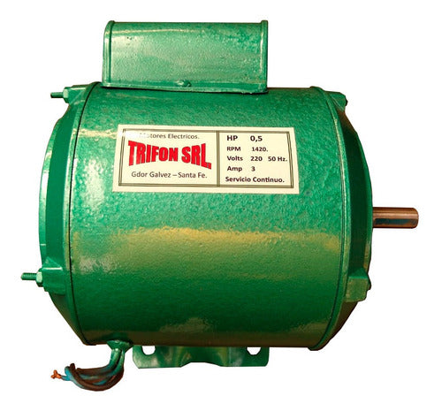 Trifon Monophase Electric Motor 1/2 HP 1420 RPM 0