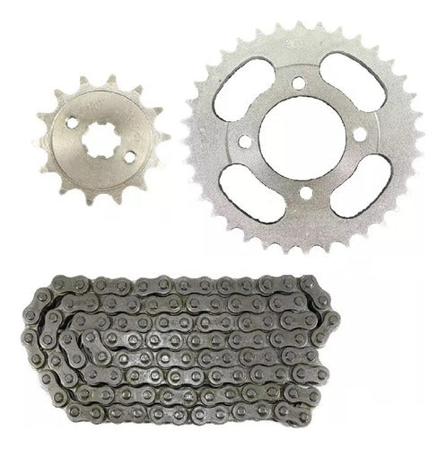 SuzkiCenter Complete Transmission Kit Chain Sprocket Guerrero Trip 110cc 0