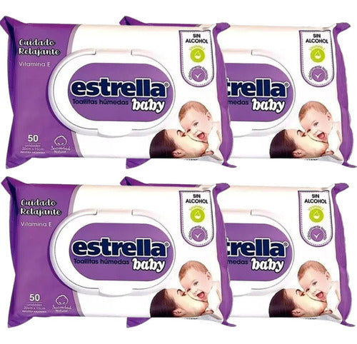 Estrella Baby Lilac Wet Wipes X 200 Units 0