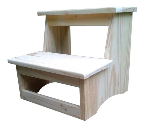 Monwai Wooden Step Stool 0