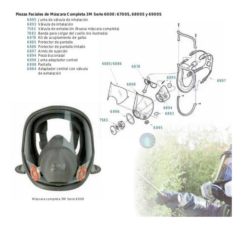 3M 3M Arnés 6897 Para Máscara 6800 3