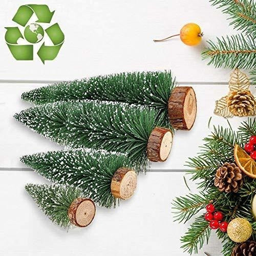 Uniprimebbq Mini Arbol De Navidad C/base De Madera - 4 Piezas 5