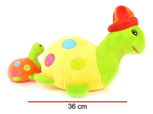 Tortuga Con Hijo De Peluche Regalo Apego Suave 2