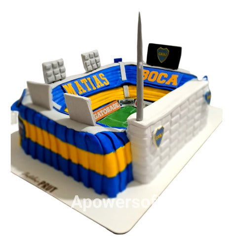 Pastelería Prut Torta Estadio Boca Juniors, Torta Cancha Boca Estadio Fútbol 2