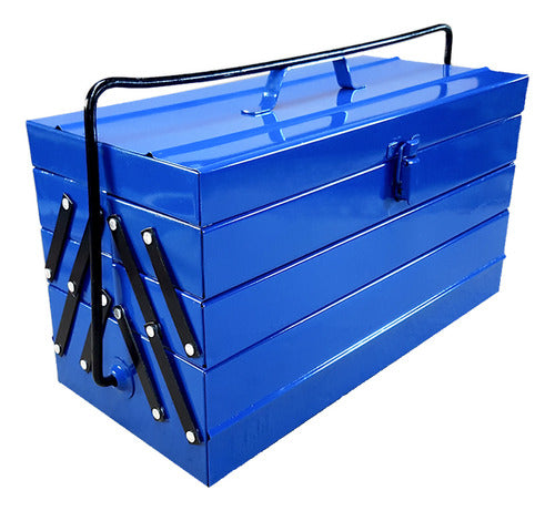 Tactix Metal Tool Box No. 8 - 450x204x243mm with Double Bellows 0