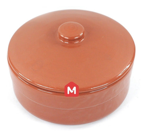 Terrina Enameled Clay Pot Set 24 cm + 6 Stackable Enameled Casserole 16 cm for Oven 4