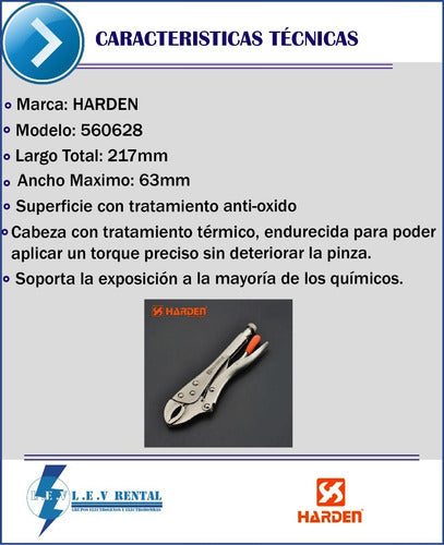 Pinza De Presión Perro Curva 10'' Harden Profesional 3