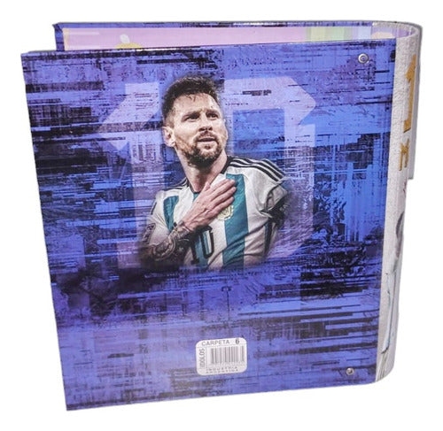 School Binder 3 Rings Messi Goat Relief Top Quality 1