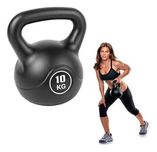 Mega Sale Kettlebell 10 Kg PVC Functional Gym Fitness 0