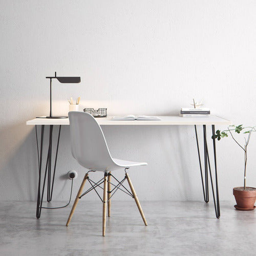 Modern Scandinavian Desk with Reinforced Hairpin Legs 90x45 Top 9