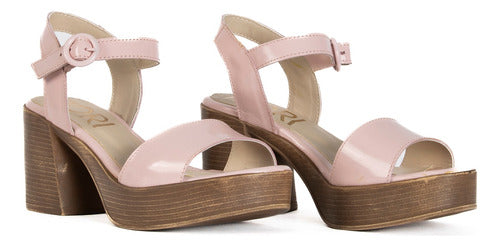 Fiori Women's High Heel Leather Evening Sandals Troya 41