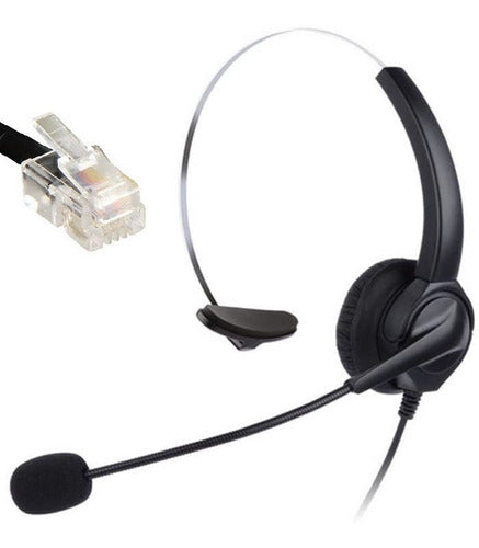 Headset Cabezal Vincha Compatible Con Discador Elgin Noga 0