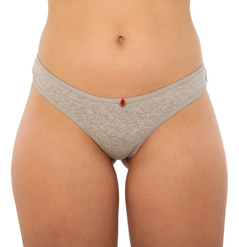 Pack of 3 Cotton Lycra Thong Panties by Mariflor - Art 1446 4