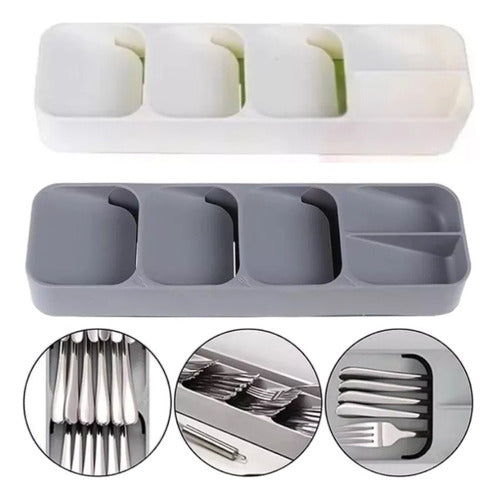 Compact Cutlery Organizer Slim Design Kitchen Drawer Utensil Storage 8