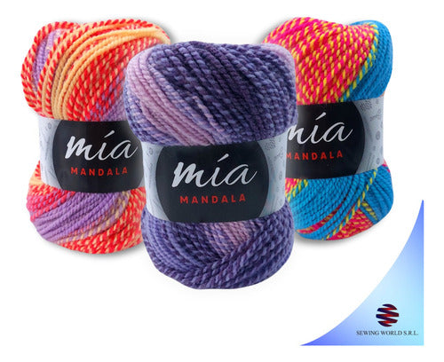 MIA Mandala Variegated Yarn - 5 Skeins of 100g Each 57