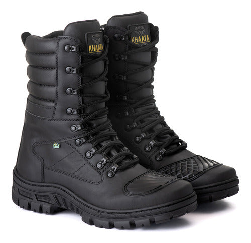 Bota Coturno Masculino Couro Palmilha Em Gel Antiaderente 1