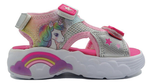 Footy Girls' Unicorn Light-Up Sandals with Velcro FS1142 0