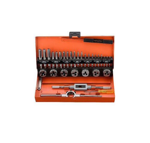 32-Piece Professional Harden Tap and Die Set with Holders 0