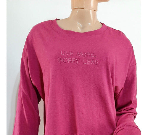 Vixie.s Long Sleeve T-Shirt for Women in Pink 4