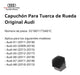 Audi Wheel Nut Cap 321-601-173-A-01C 1