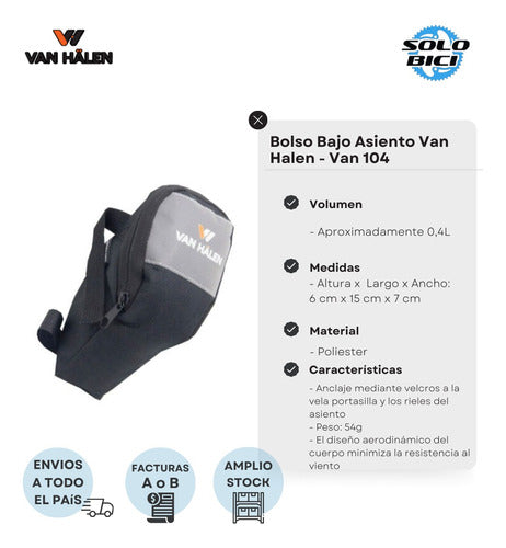 Van Halen Bolso Bicicleta Van104 Bajo Asiento 2