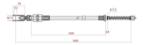 Cable Freno Derecho Autoelevador Komatsu Fd Fg 2500kg 1