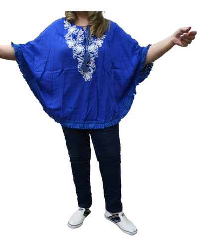 XX Blusa-Poncho Importada Bordada T XL A 4XL 0