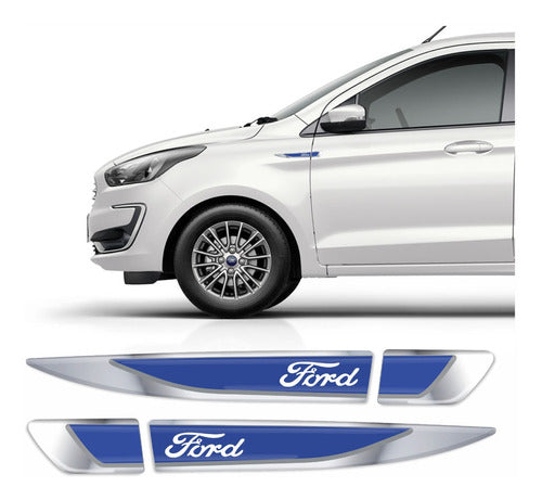 Kit Adesivo Aplique Azul Ford Ka Emblema Resinado Res25 Fgc 0