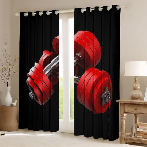 Erosebridal Cortinas De Mancuernas Rojas 3d Para Nios, Equip 2