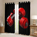 Erosebridal Cortinas De Mancuernas Rojas 3d Para Nios, Equip 2