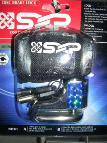 SXP Disc Lock for Motorcycles with Covertex Case - Red 4