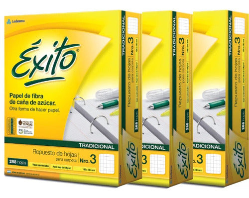 Éxito Replacement Folder N° 3 288 Sheets X 3 Boxes 0