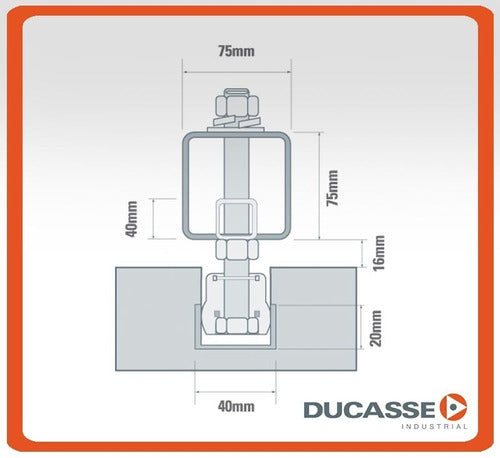 Ducasse GP-35 Nylon Floor Guide for Sliding Gates 1