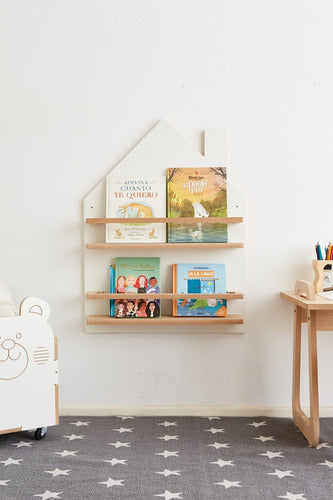 Wooden House Bookshelf 1