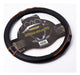 Oregon Universal Leather Steering Wheel Cover 38cm with Black and Orange Borders 0