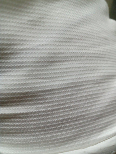 White Flat Cotton Piqué Fabric 1