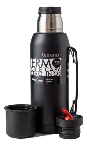 Termo Premium Terrano 1lt Negro Opaco 0