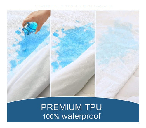 Waterproof Mattress Protector Towel and PVC 1 1/2 Plaza 2