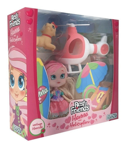 Playset Doll with Helicopter and Pet Best Friends Jeg 2435 2