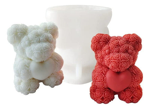 Vilut Silicone Mold Bear Roses - Special for Candles 0