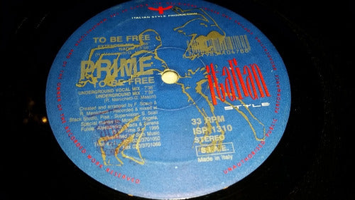 Prime To Be Free Vinilo Maxi Italy Clasico 1995 Muy Bueno 0