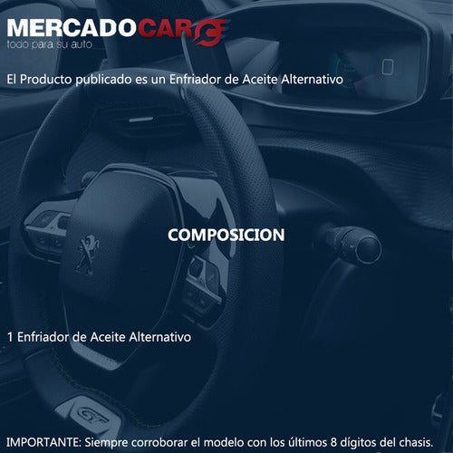 Peugeot Enfriador Aceite 206 1.9 2000 2001 2002 2003 2004 1