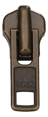 Metal Zipper Slider YKK N°8 X 100 Units Bronze - Gold 0