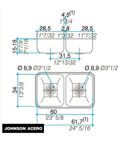 Combo Bacha Johnson CC28 + Griferia Peirano Betis 1